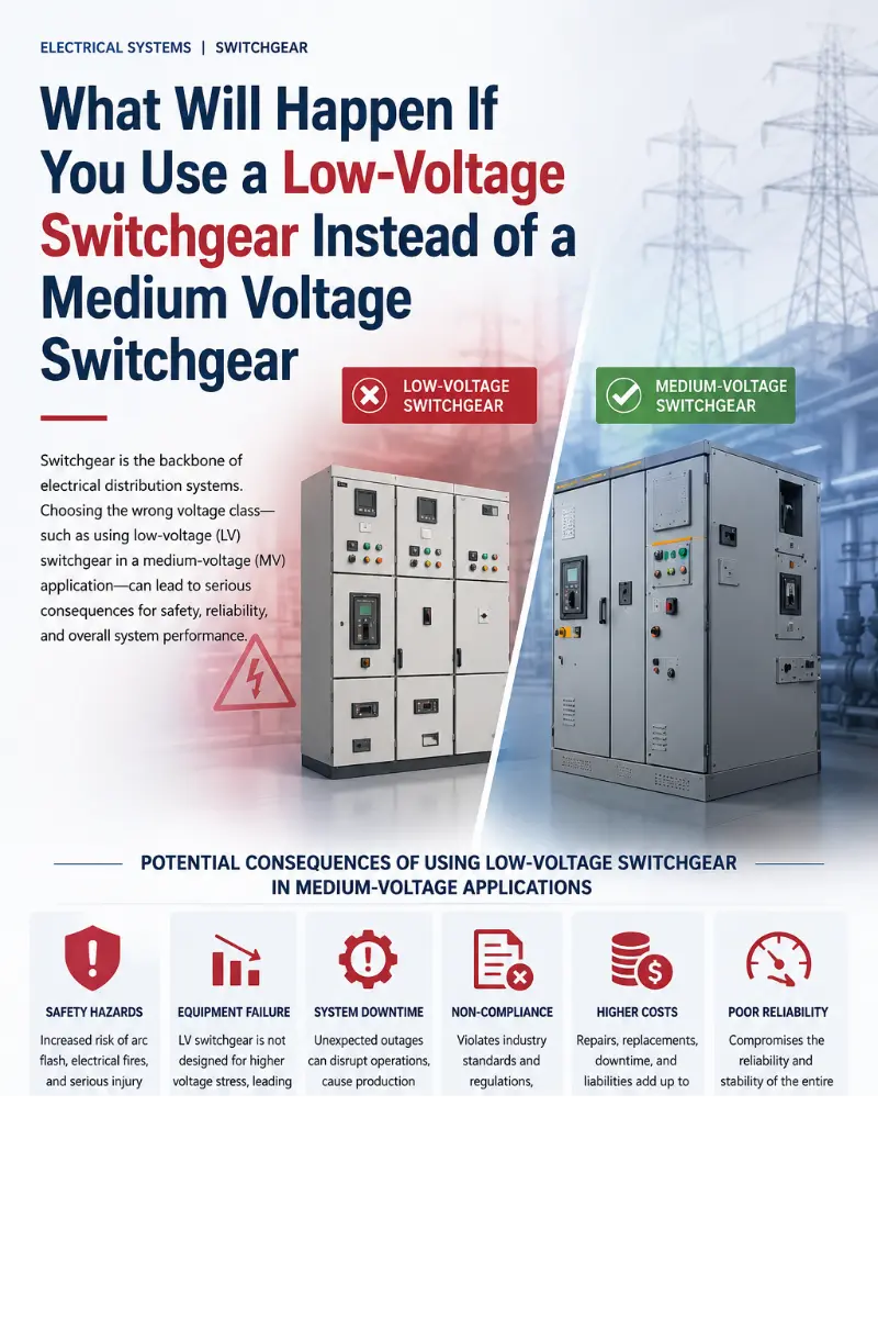 What Will Happen If You Use a Low-Voltage Switchgear Instead of a Medium Voltage Switchgear?