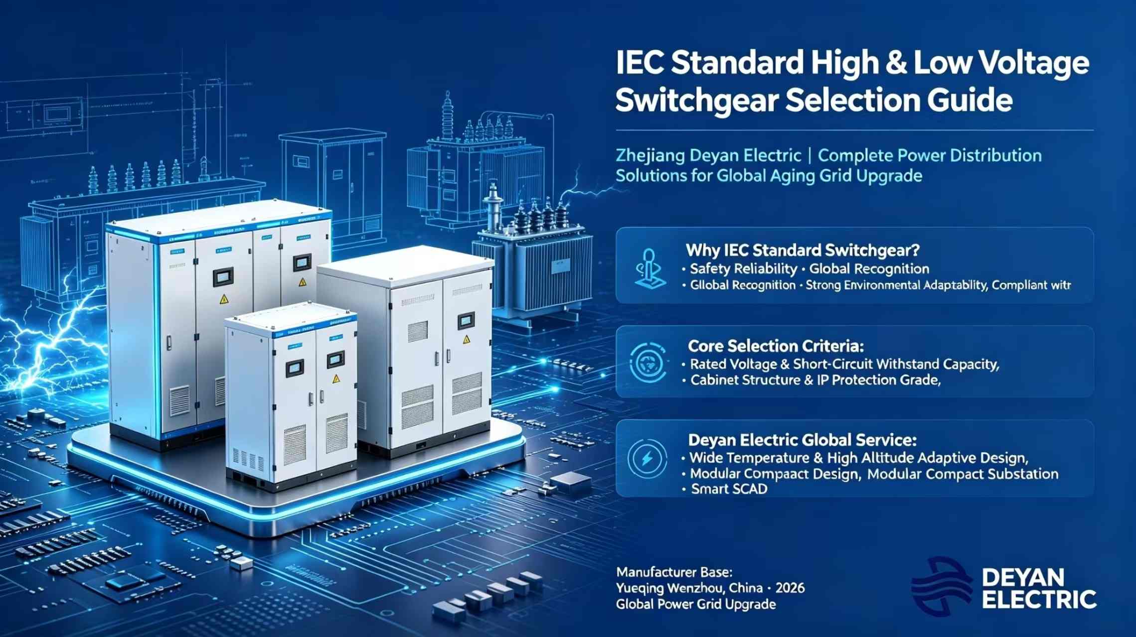 IEC Standard High & Low Voltage Switchgear Selection Guide: Zhejiang Deyan Electric — Complete Power Distribution Solutions for Aging Grid Upgrade Worldwide