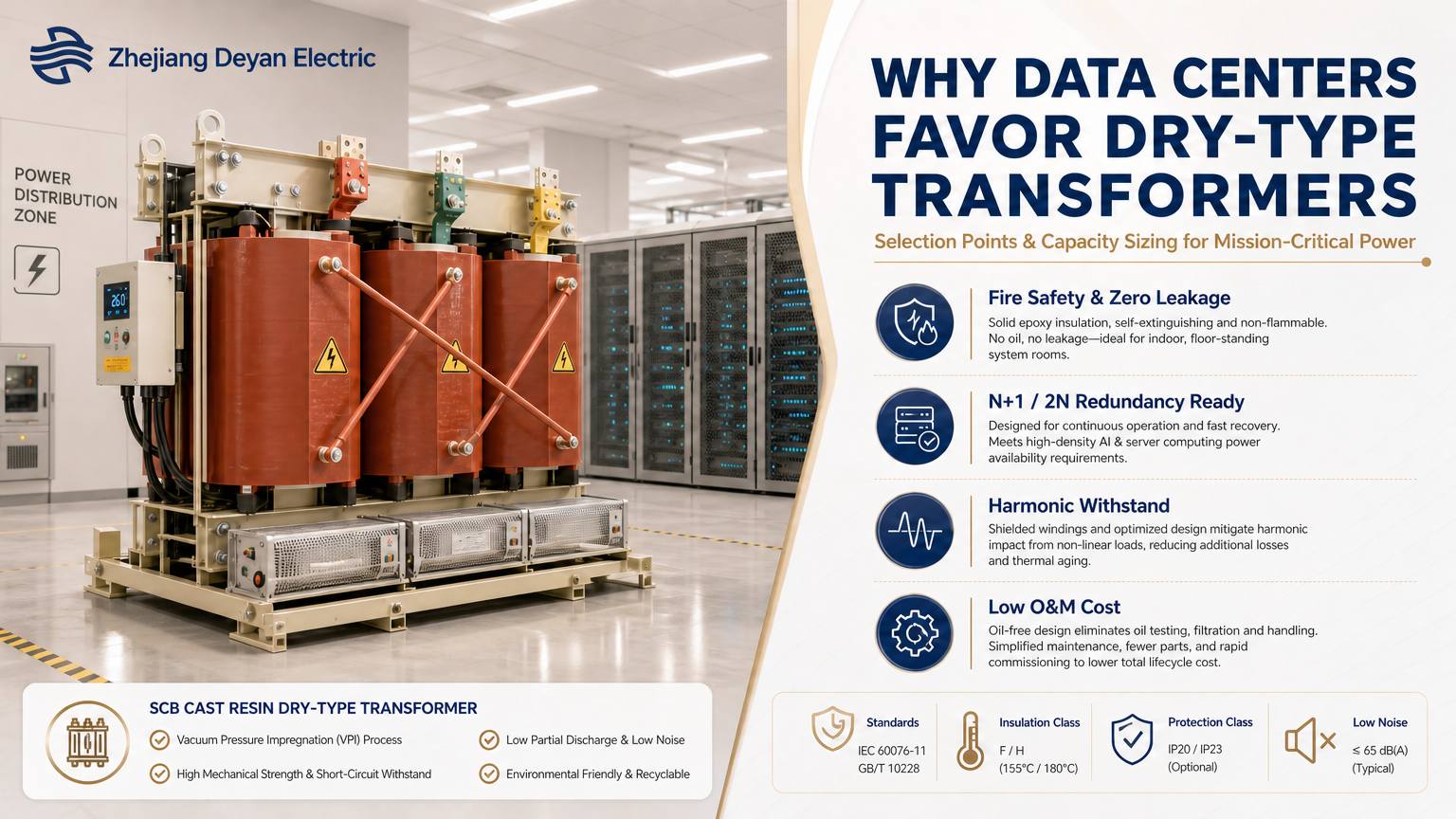 Why Data Centers Favor Dry-Type Transformers?
