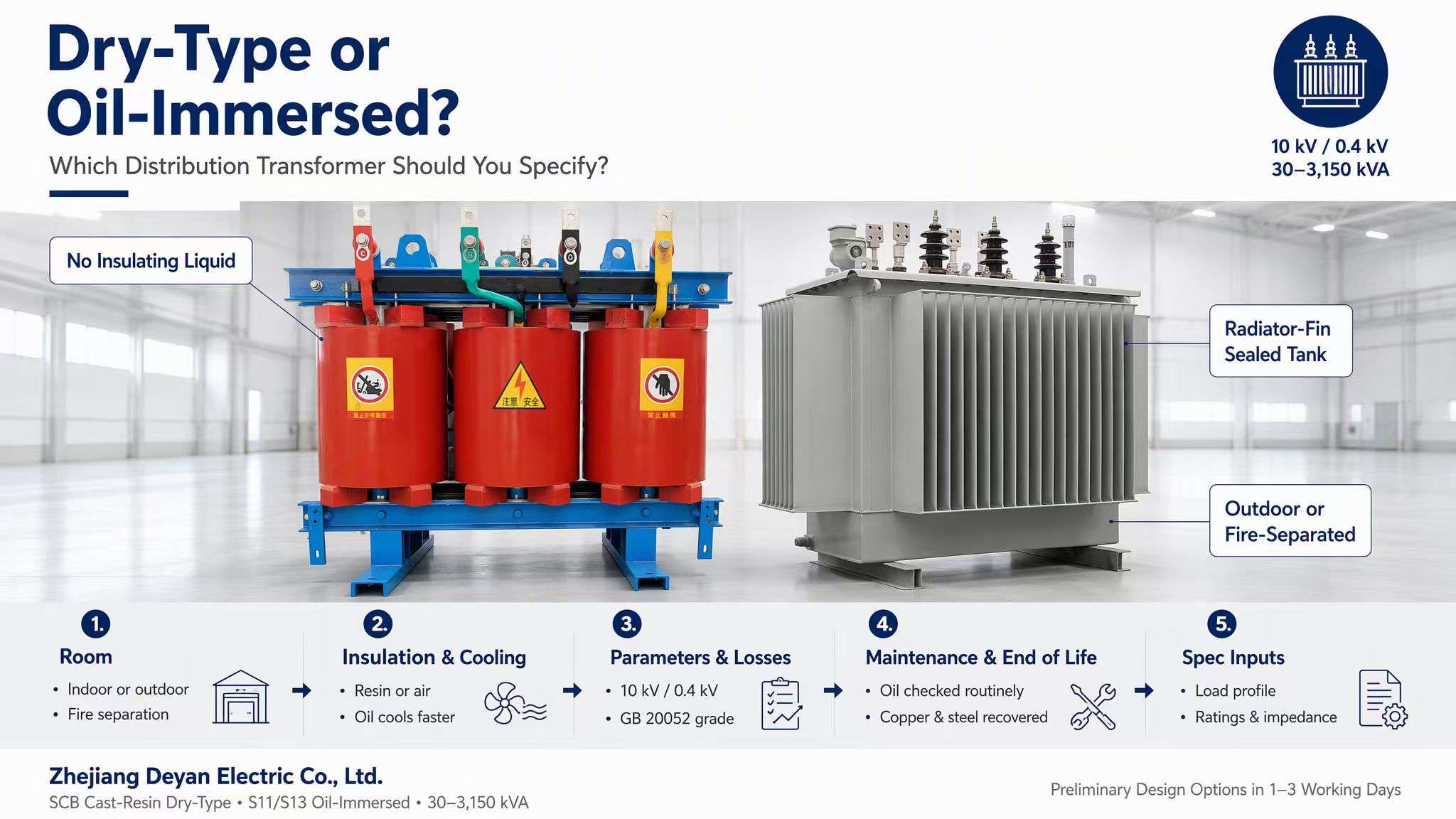Dry-Type or Oil-Immersed: Which Distribution Transformer Should You Specify?